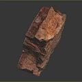 Natural Stone Featuring Rustic Reddish Brown Texture And Rough Surface Details 3d model