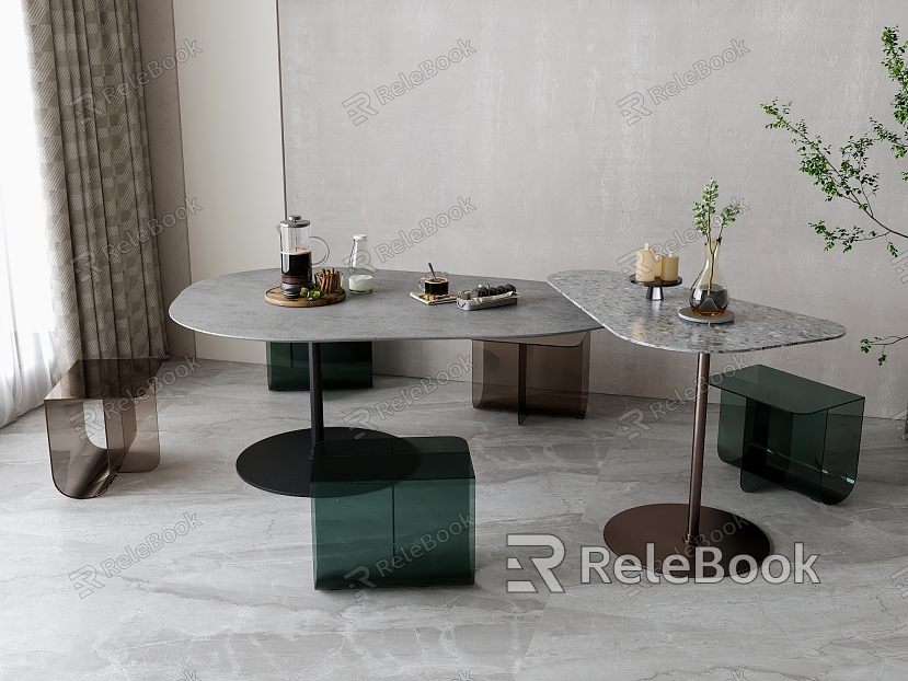 Modern leisure table and chair combination model