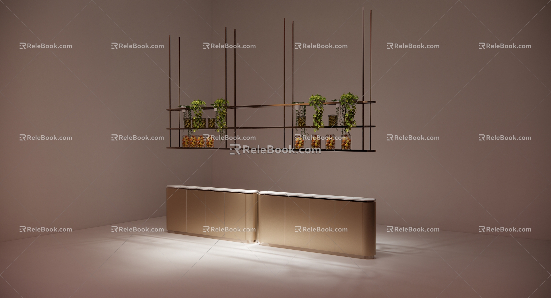 Modern hanger display shelf 3d model