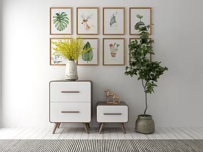 Nordic Side Cabinet 3d model