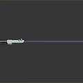 Shiny Metallic Sword With Detailed Handle And Long Sharp Blade Design