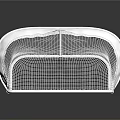 White Ice Hockey Goal With Net Frame And Stable Base For Training