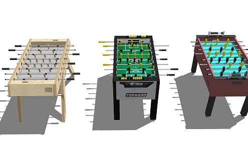 Modern table football billiards 3d model