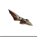 Futuristic Spacecraft Wing Structure With Sleek Exterior And Advanced Aerospace Design