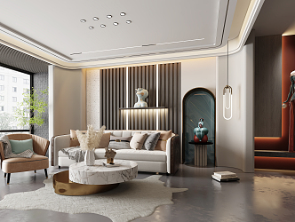 modern living room 3d model