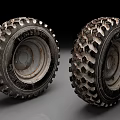 Car Parts Durable Off Road Tires With Heavy Duty Tread And Metal Rims