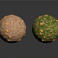 Two Colorful Healthy Grain Balls With Corn Seeds And Nutritious Ingredients