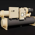 Industrial Equipment With Cylindrical Tank Control Panel And Motor Unit