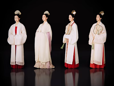 2D Ancient costume figure Song Dynasty lady figure classical beauty antique figure ancient costume beauty antique beauty 3d model