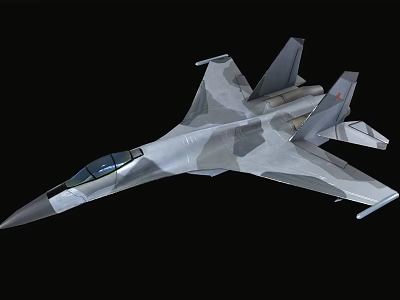 Camouflage Painted Fighter Jet With Sleek Aerodynamic Design And Modern Military Features 3d model