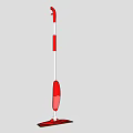 Bathroom Accessories Red Mop Set With Practical Design For Home Cleaning Use 3d model