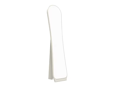 White Standing Full Length Mirror With Sleek Modern Design And Stable Base 3d model