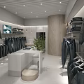 Wan Chun Clothing Store Interior With Wooden Slats Mannequin Dress Green Plants And Hanging Clothes