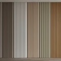 Vertical Wood Grain Wall Paneling With Various Colors For Interior Design 3d model