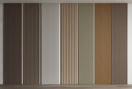 Modern wall panel Wood veneer wall panel Grille panel Great wall panel 3d model