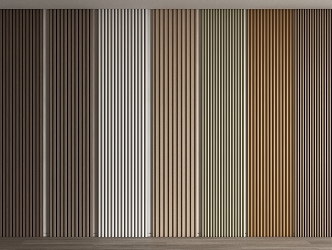 Modern wall panel Wood veneer wall panel Grille panel Great wall panel 3d model