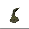 Decorative Mossy Rock Structure With Textured Surface For Garden Landscape 3d model