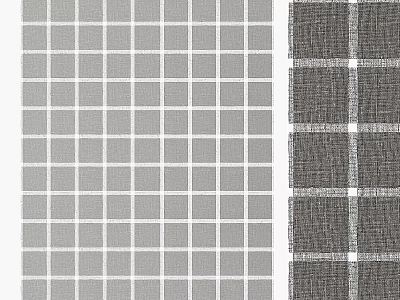 Square Rug With Modern Geometric Grid Pattern In Gray And Dark Color Tones 3d model