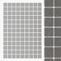 Square Rug With Modern Geometric Grid Pattern In Gray And Dark Color Tones