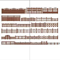 Log Railing 3d model