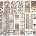 Hollow Window Hollow Window Lattice Carved Window Pane Lattice Window 3d model
