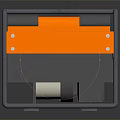 Industrial Heavy Duty Equipment With Metal Frame Orange Panels And Rollers