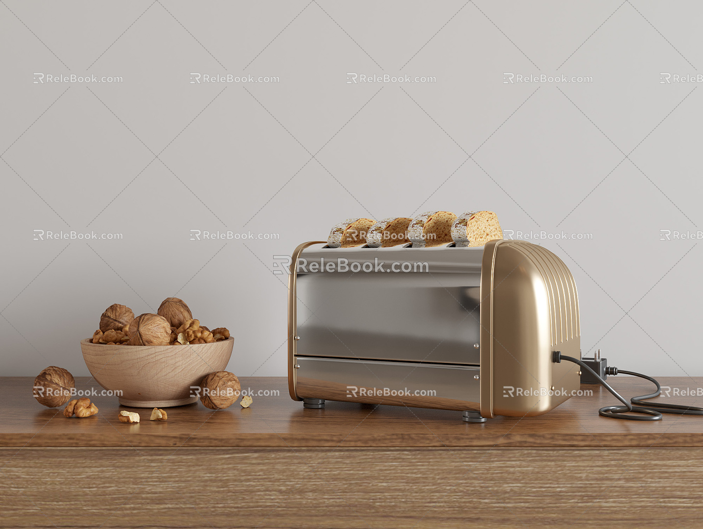 Modern Bread Maker Toaster 3d model