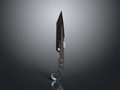 Stylish Kitchen Knife With Decorative Handle And Sharp Blade For Daily Use 3d model