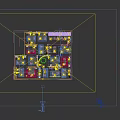 Birds Eye View of Modern Interior Layout With Multiple Rooms and Furniture Arrangement