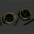 Fresh Green Cucumbers Displayed In Burlap Sacks With Scattered Ones Around