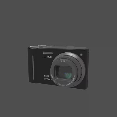 LUMI Compact Digital Camera With HD 50MP Lens And Black Design 3d model