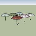 Various Colored And Patterned Umbrellas With Different Designs And Styles