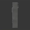 Industrial Metal Equipment Panel With Door Handles Holes And Reflective Surface