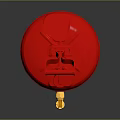 Red Justrite Safety Can Fire Extinguisher with Yellow Label Red Handle and Brass Valve
