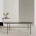 Modern Black Accent Chair With Metal Legs And Side Table In Minimalist Interior