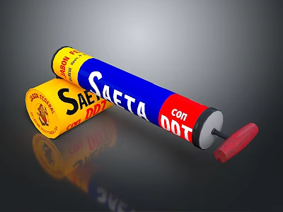Safe Colorful Playground Equipment With Yellow Blue Rolls And Safeta Color Parts 3d model