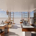 Modern Supermarket Department Store Interior With Glass Metal Shelves Displaying Daily Necessities And Skincare Products