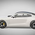 White Luxury Coupe With Unique Grille Design And Dark Roof UK Plate