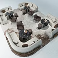 Modern Luxury Curved Sofa And Marble Coffee Table Combination For Spacious Residential Living Reception Area
