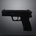 Black U9 Pistol with Modern Design Tactical Grip and Metal Components in Studio Lighting