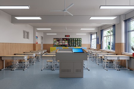 Modern Classroom School Classroom 3d model