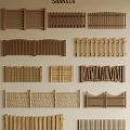 Various Decorative Wooden Bamboo Fences with Woven Slatted Design Styles