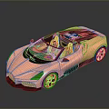 Pink Convertible Sports Car With Sleek Modern Design And Black Wheels