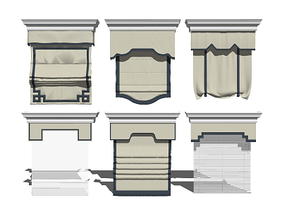 New Chinese Roman Curtain Combination model