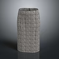 Stylish Plaid Pencil Skirt with Woven Texture for Women's Fashion Wardrobe