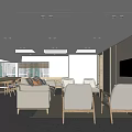 New Chinese Rest Area Nursing Home Rest Area 3d model