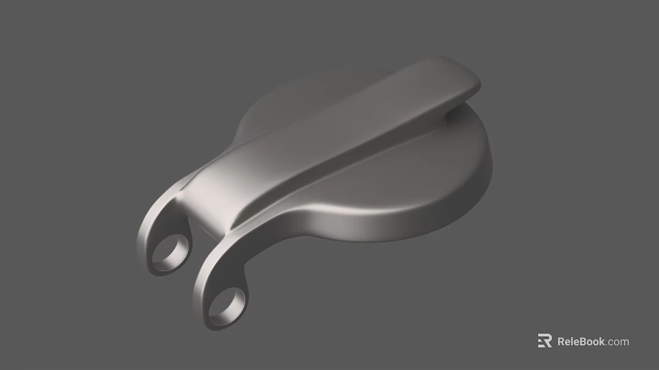 Metal Hardware Tool With Two Holes Flat Plate For Mounting Applications 3d model