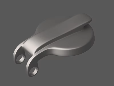 Metal Hardware Tool With Two Holes Flat Plate For Mounting Applications 3d model