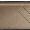 Modern Decorative Wall Lamp Mounted On Wooden Geometric Pattern Wall Panel 3d model