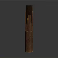 Wooden Logs From Trees In Various Shapes And Sizes On Dark Background